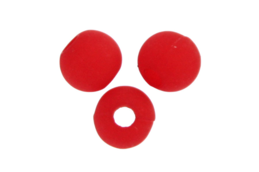 Round matte acrylic bead,  6mm, Red, 50 gr