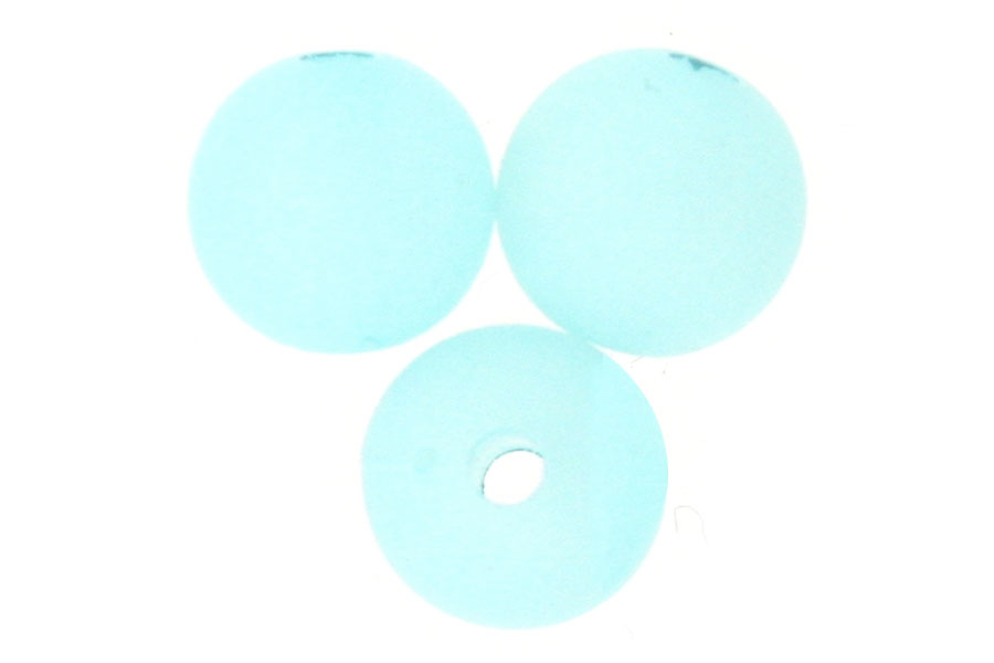 Round matte acrylic bead,  8mm, Turquoise, 50 gr