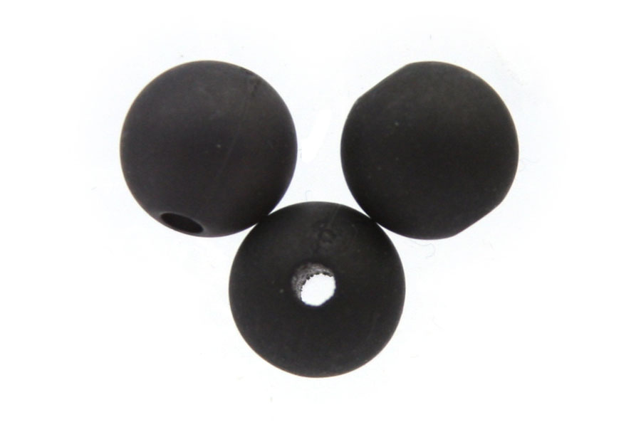 Round matte acrylic bead,  8mm, Black, 50 gr