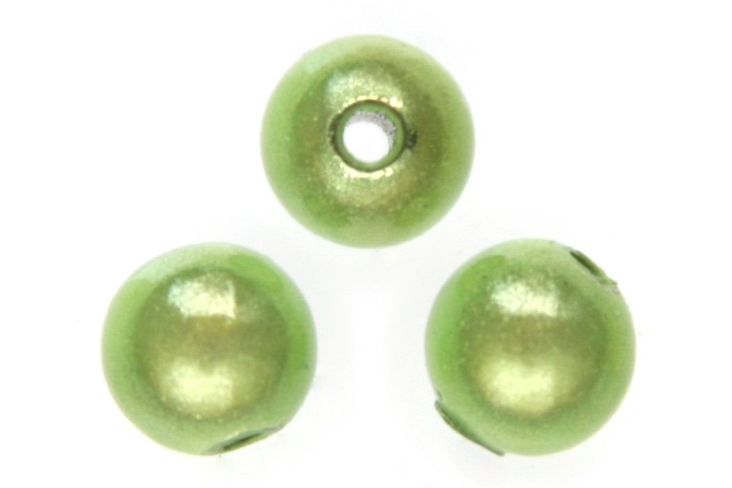 Miracle 3D beads, Acrylic,  8mm, Apple Green, 50 pcs