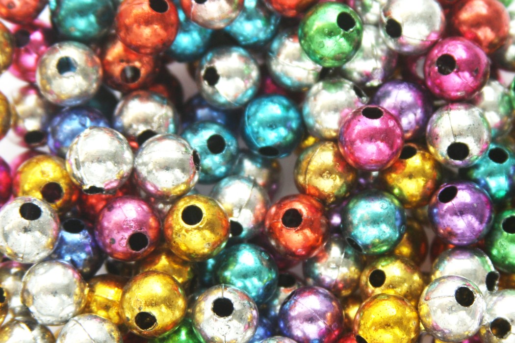 Metallic acrylic bead mix,  8mm, Multi Colour mix, 50 gr