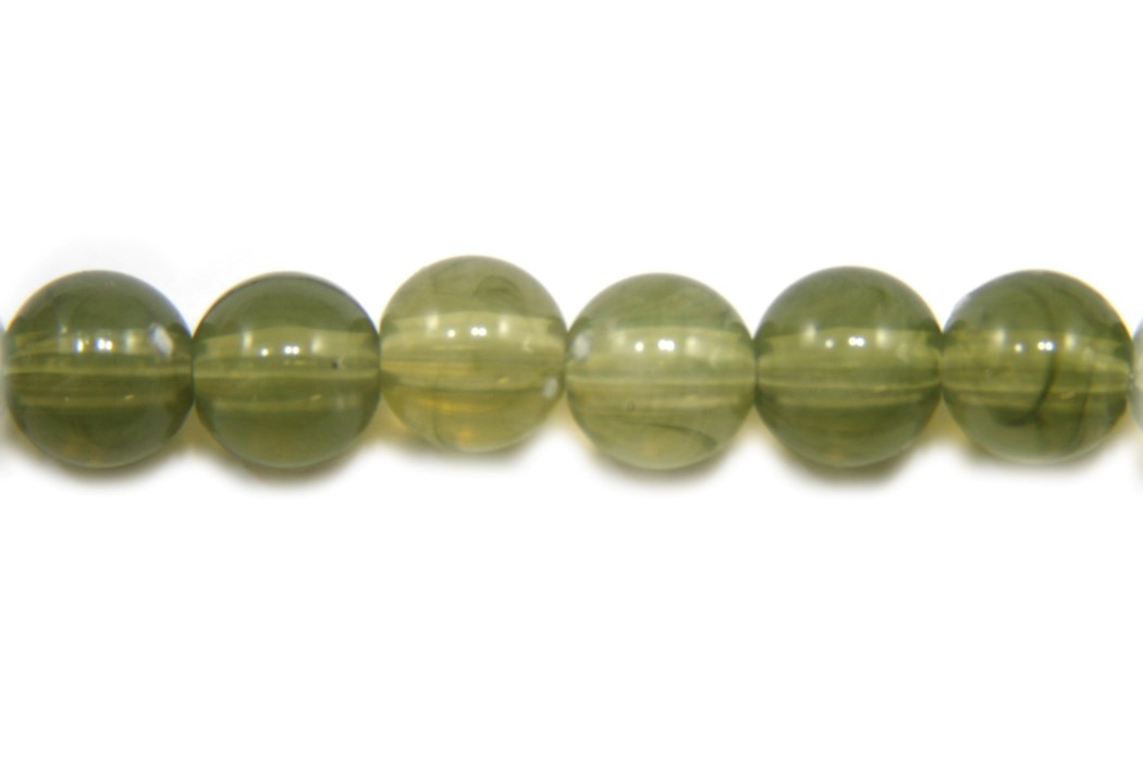 Precious acrylic bead,  6mm, Olive Green, 100 pcs