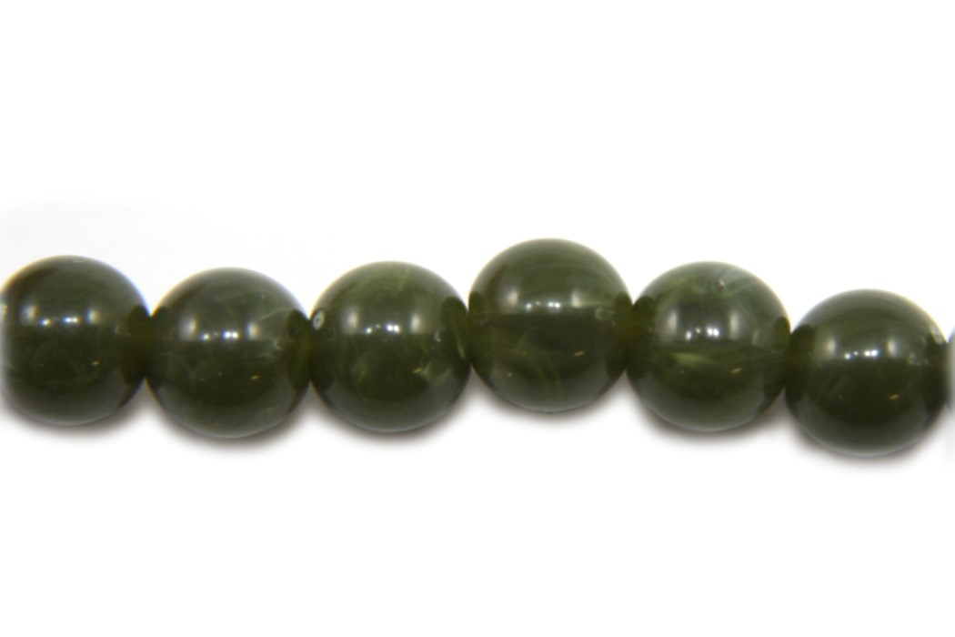 Precious acrylic bead,  6mm, Dark Olive Green, 100 pcs