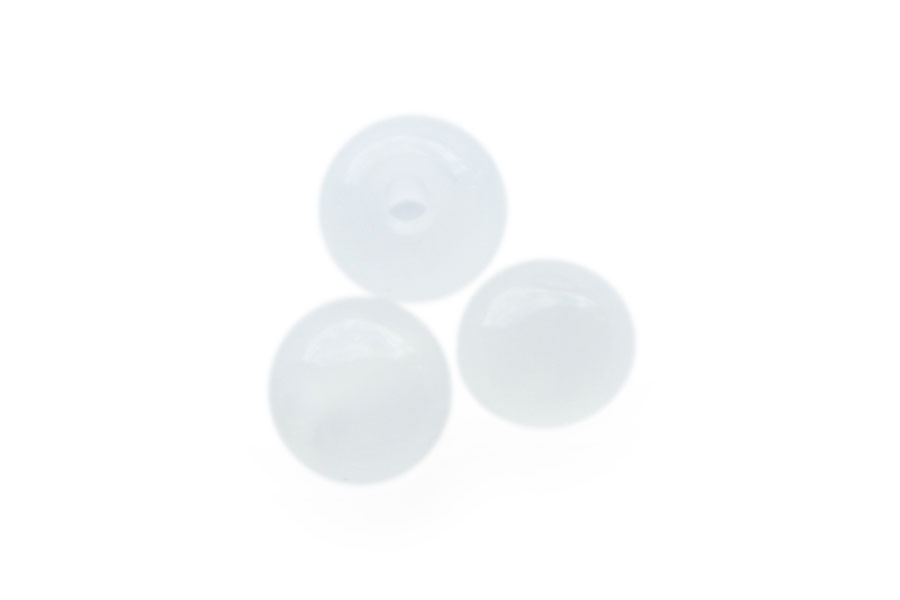 Ronde kristalglas kraal,  6mm, Wit doorschijnend, 100 st
