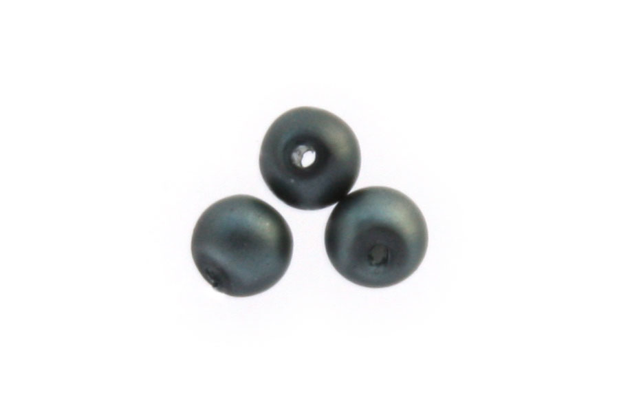 Round matte glass pearl,  4mm, Donkergrijs, 150 pcs
