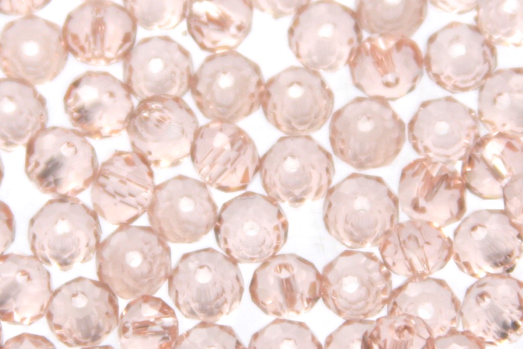 Rondelle bead, crystal, facetted, 3x4mm, Vintage Pink, 90 pcs