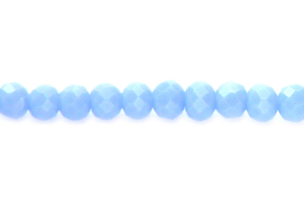 Rondelle bead, crystal, facetted, 4x3mm, Heavenly Blue, 90 pcs