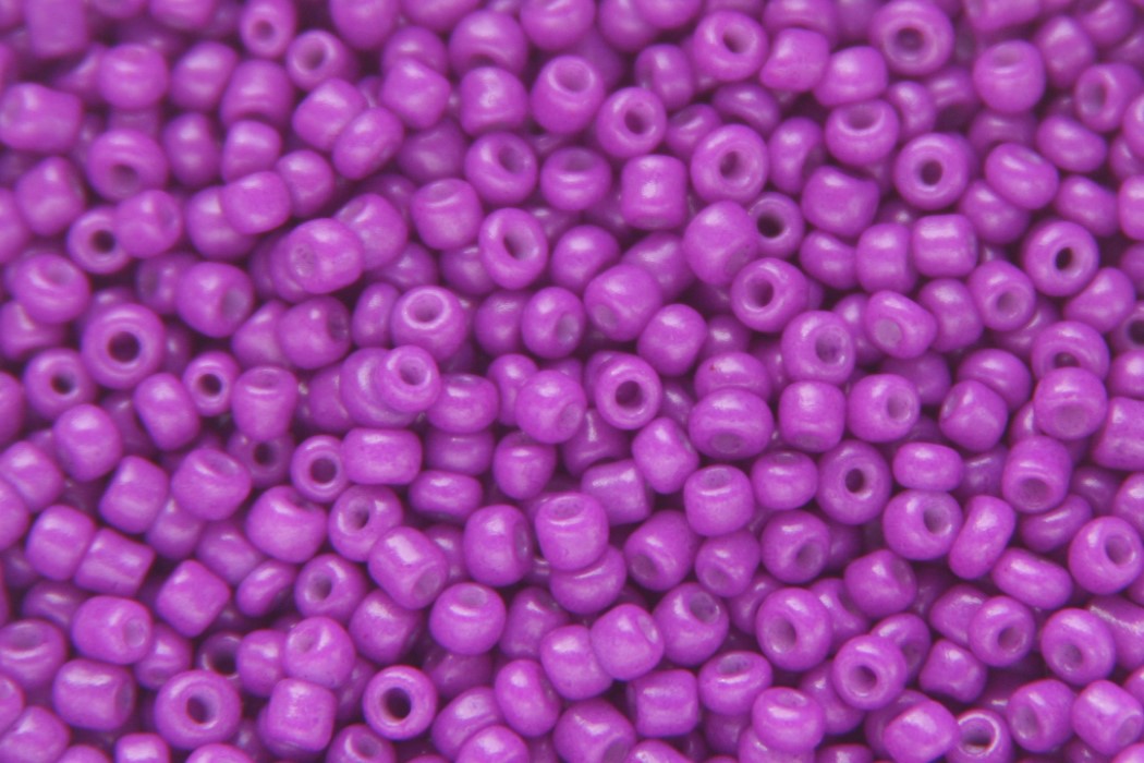 Seed beads, glass, opaque,  2mm, Purple, 50 gr