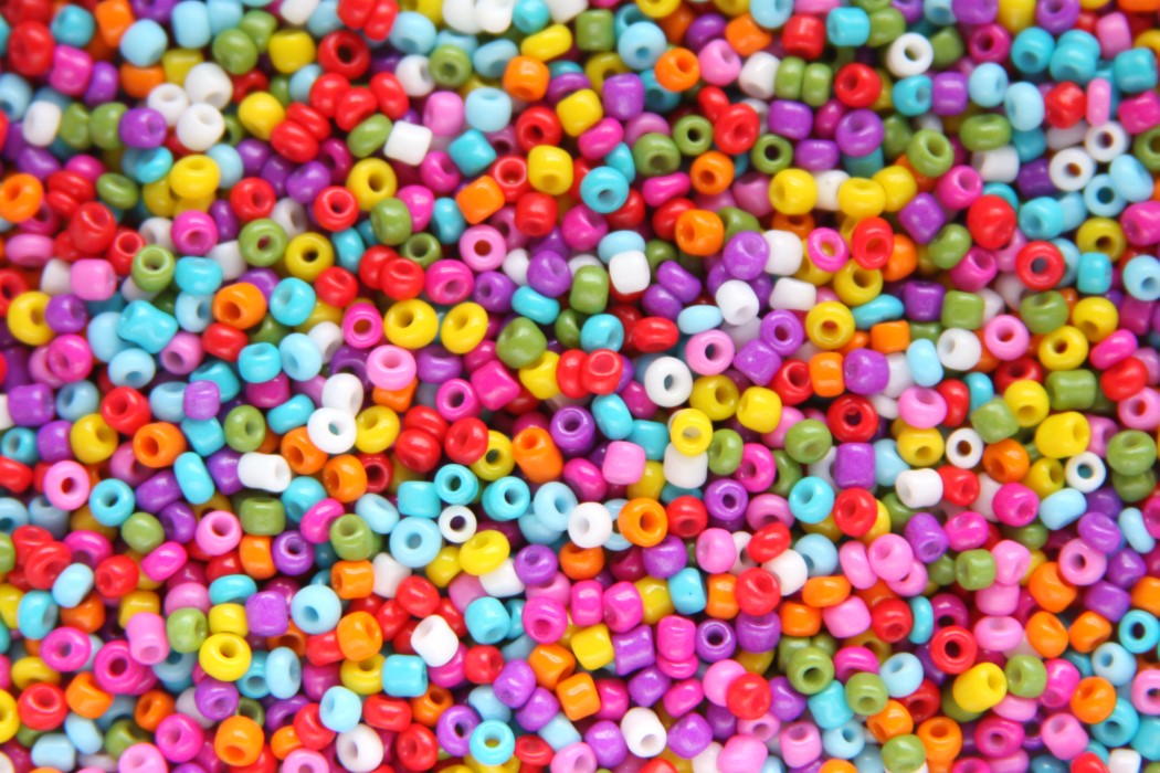 Glass seed beads, opaque,  2mm, Ibiza mix, 50 gr
