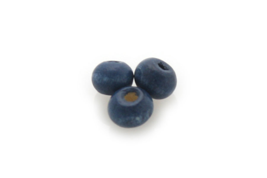 Round wooden bead,  5mm, Blue, 250 pcs