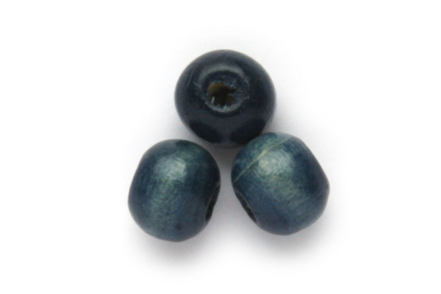 Round wooden bead,  8mm, Dark Blue, 150 pcs