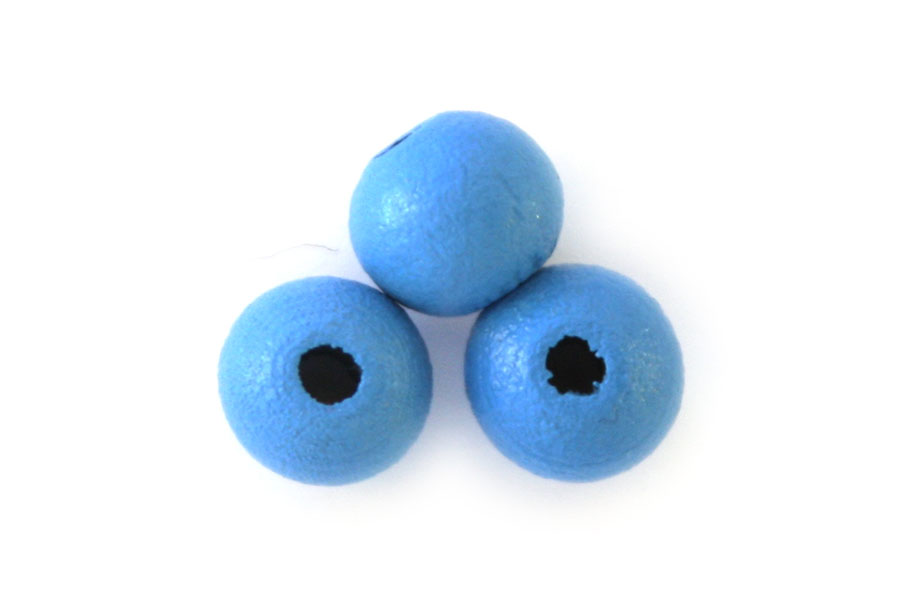 Round wooden bead DQ,  8mm, Mid Blue, 150 pcs