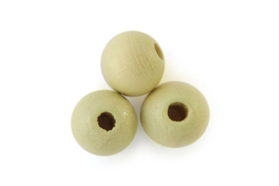 Round wooden bead DQ,  8mm, Light Olive Green, 150 pcs