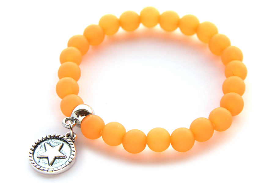 Beach bracelet 8 mm, Orange, 1 pc