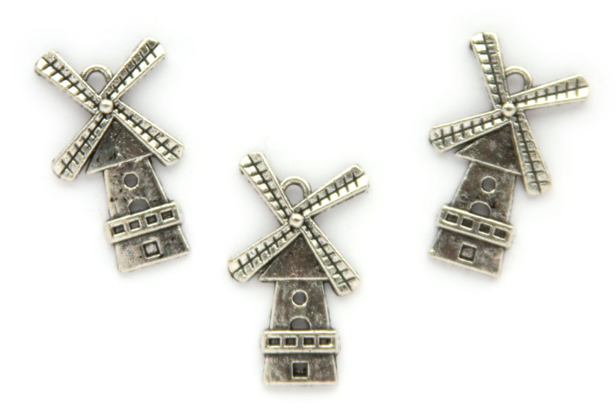 Mill, metal pendant, 16x26mm, 10 pcs