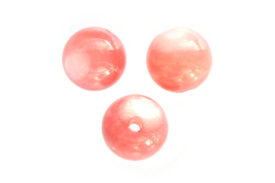 Round mother of pearl bead,  6mm, Vintage Pink, 70 pcs