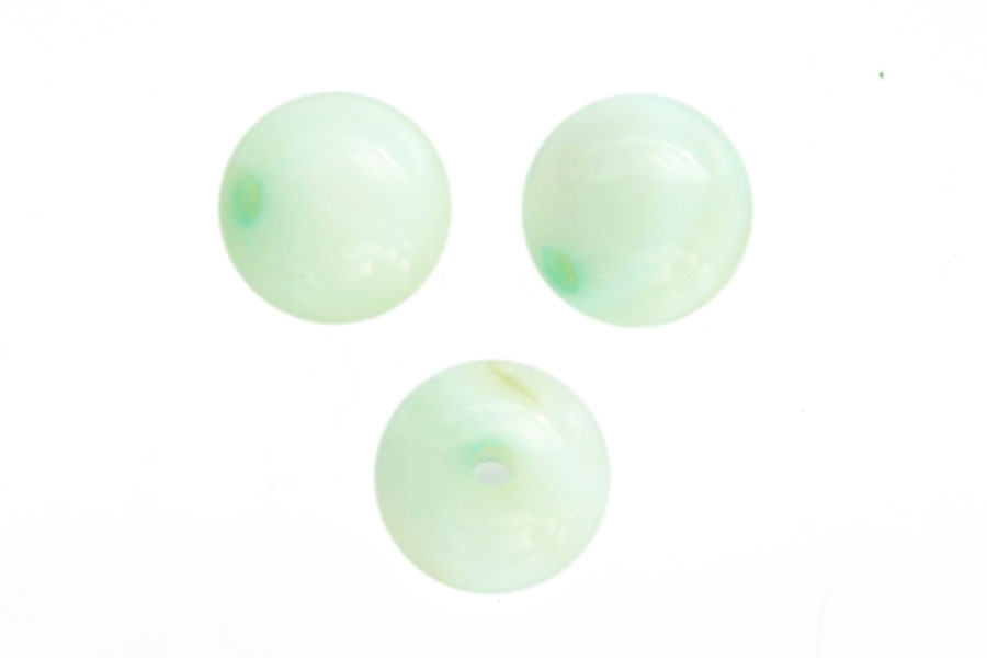 Round mother of pearl bead,  6mm, Light Sea Green, 70 pcs