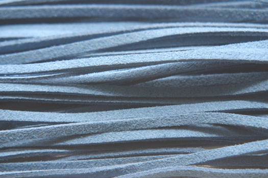 Imitation suede lace, 3mm wide, 90cm long, blue, 10 pc