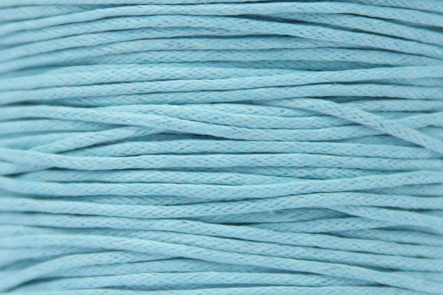 Wax cord, 1 mm, roll of 73 meter (80 yard), Light Blue, 1 roll