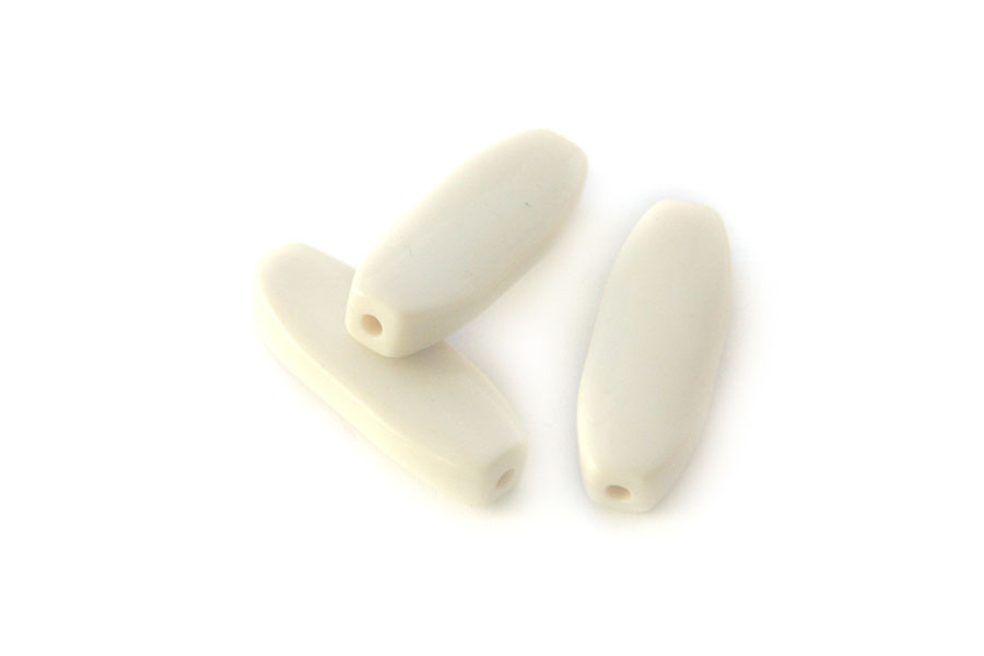 Acrylic bead flat oval, 23x10mm, Ivory, 50 pcs