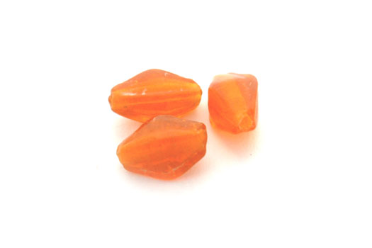 Bicone bead, 7x13mm, Orange, 100 pcs