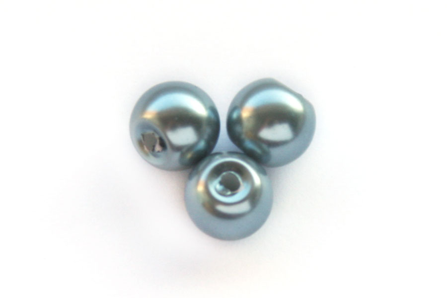 Round glass bead,  6mm, Light Grey, 130 pcs