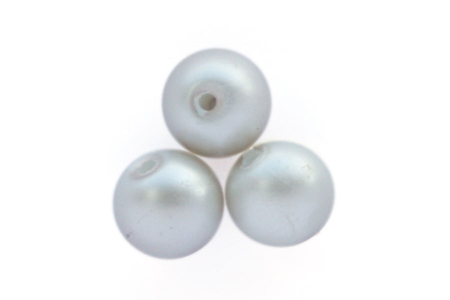 Glass pearl, matt finish,  8mm, Taupe, 100 pcs
