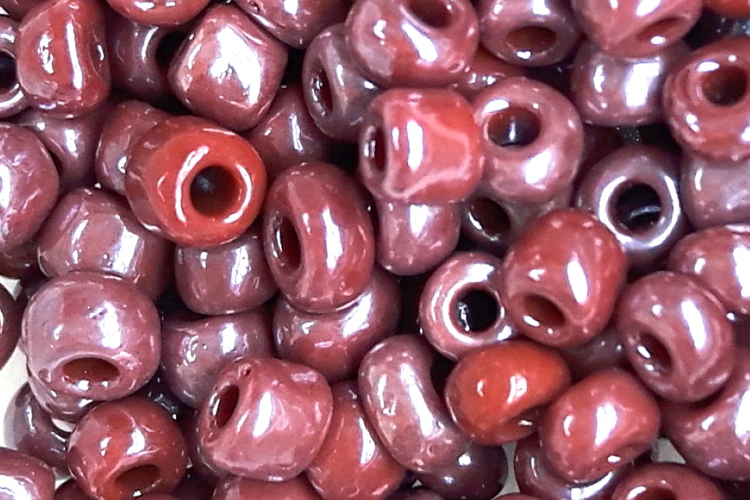 Glass seed beads, shiny,  4mm, Burgundy red, 50 gr