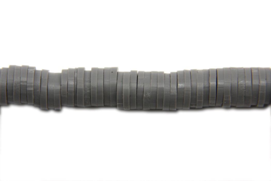 Katsuki beads,  6mm, Mid Gray, 390 pcs