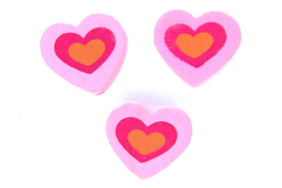 Heart shaped bead, wood, 3 colors, 13x12mm, Pink / Orange, 25 pc