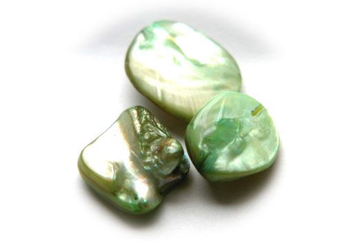 Natural pearl bead, 12-20mm, Lime Green, 20 pcs
