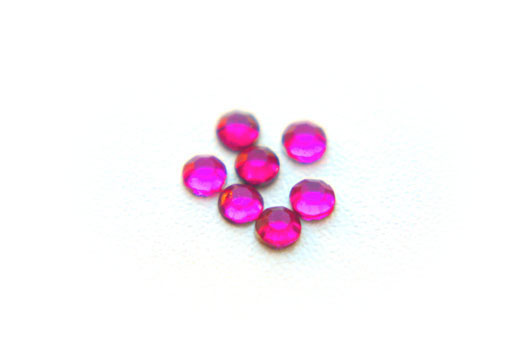 Strass paste stone flat back, Bright pink (SS16), 4mm, 50 pc