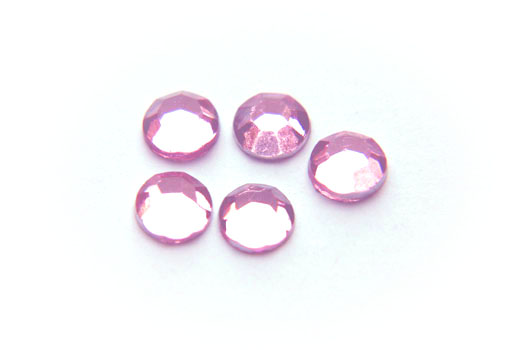 Strass paste stone flat back, Pastel pink (SS30), 7mm, 25 pcs