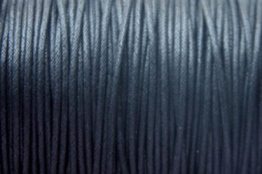 Wax cord, 2 mm thick, bundle 5m, Black, 1 pc