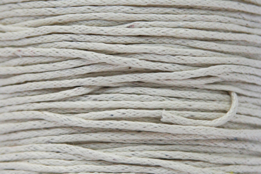 Wax cord, 1 mm, roll of 73 meter (80 yard), Cream, 1 roll