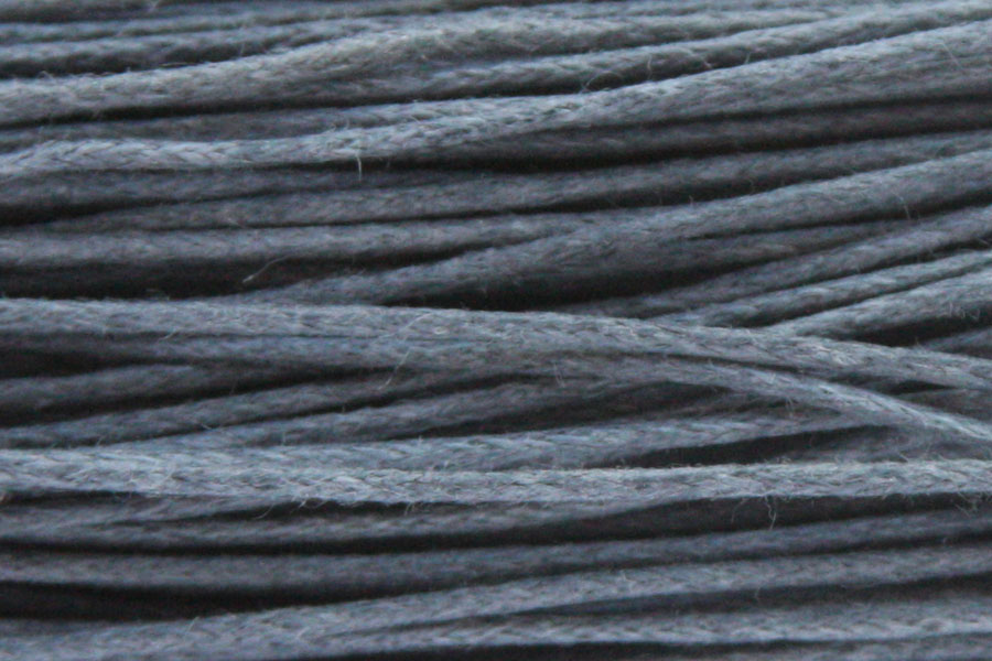 Wax cord, 0.8 mm, bundle 60m, Grey