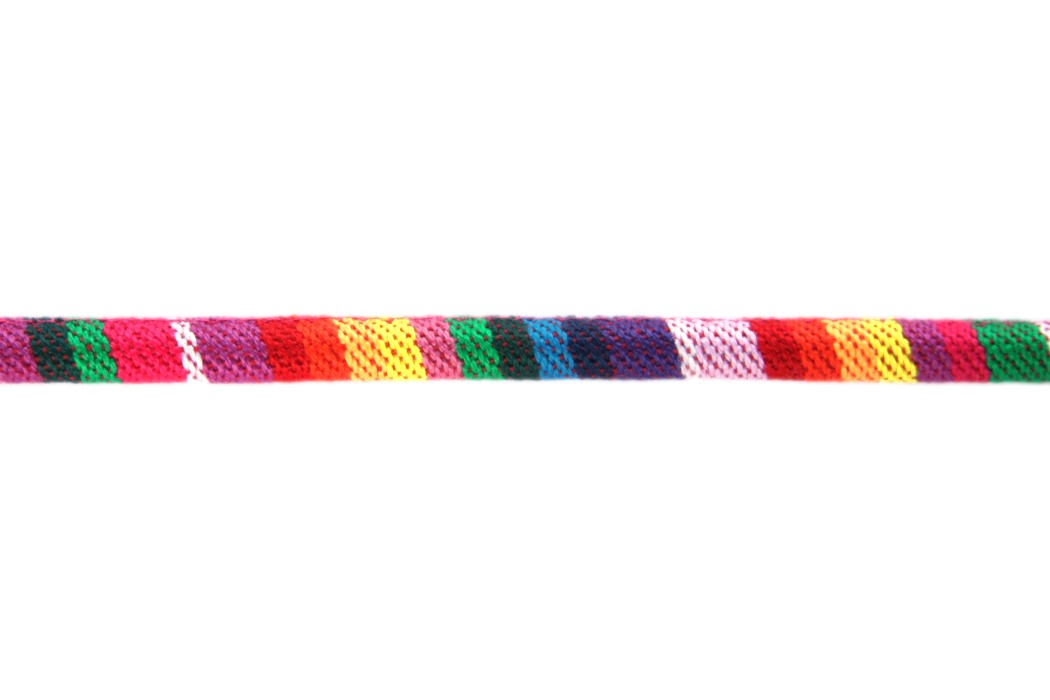 Aztec cord,  6mm, Rainbow, 1 m