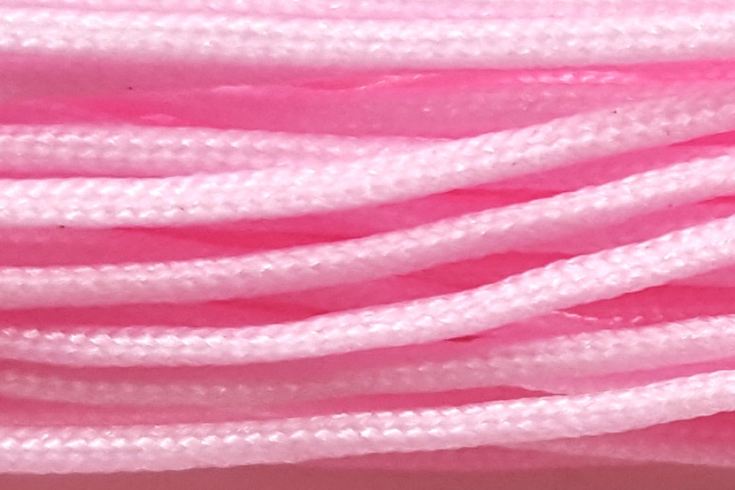Macrame cord, nylon,  0,8mm, Pink, 10 m